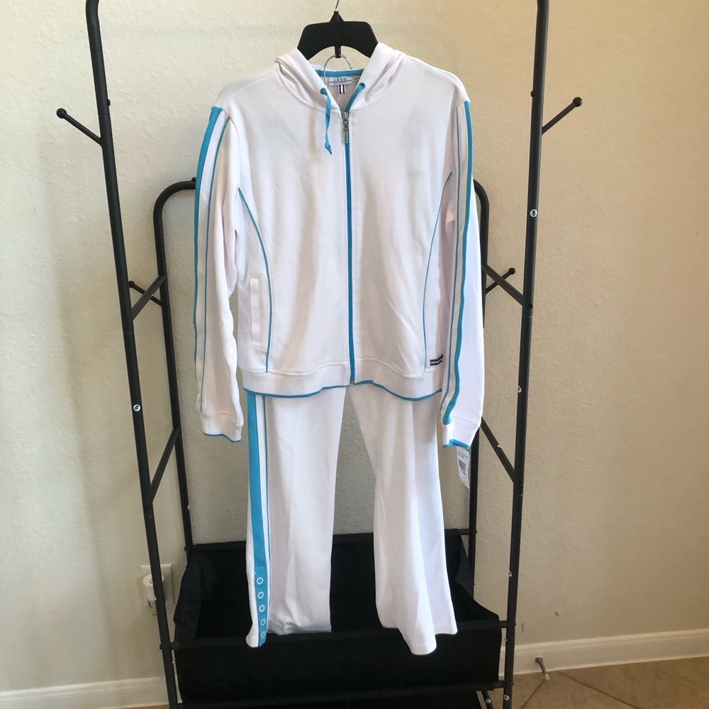 Izod White and Blue Women's Tracksuit